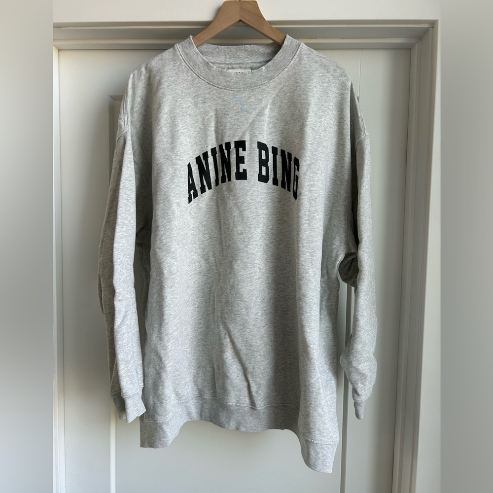 ANINE BING Tyler Sweatshirt in Gray size Large.NWOT - Picture 7 of 11